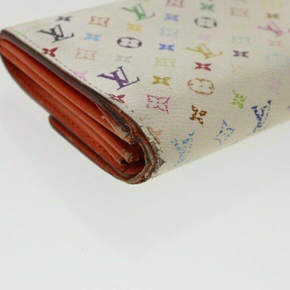 LOUIS VUITTON Multicolor Portefeuille Sarah Long Wallet White - Picture 7 of 12